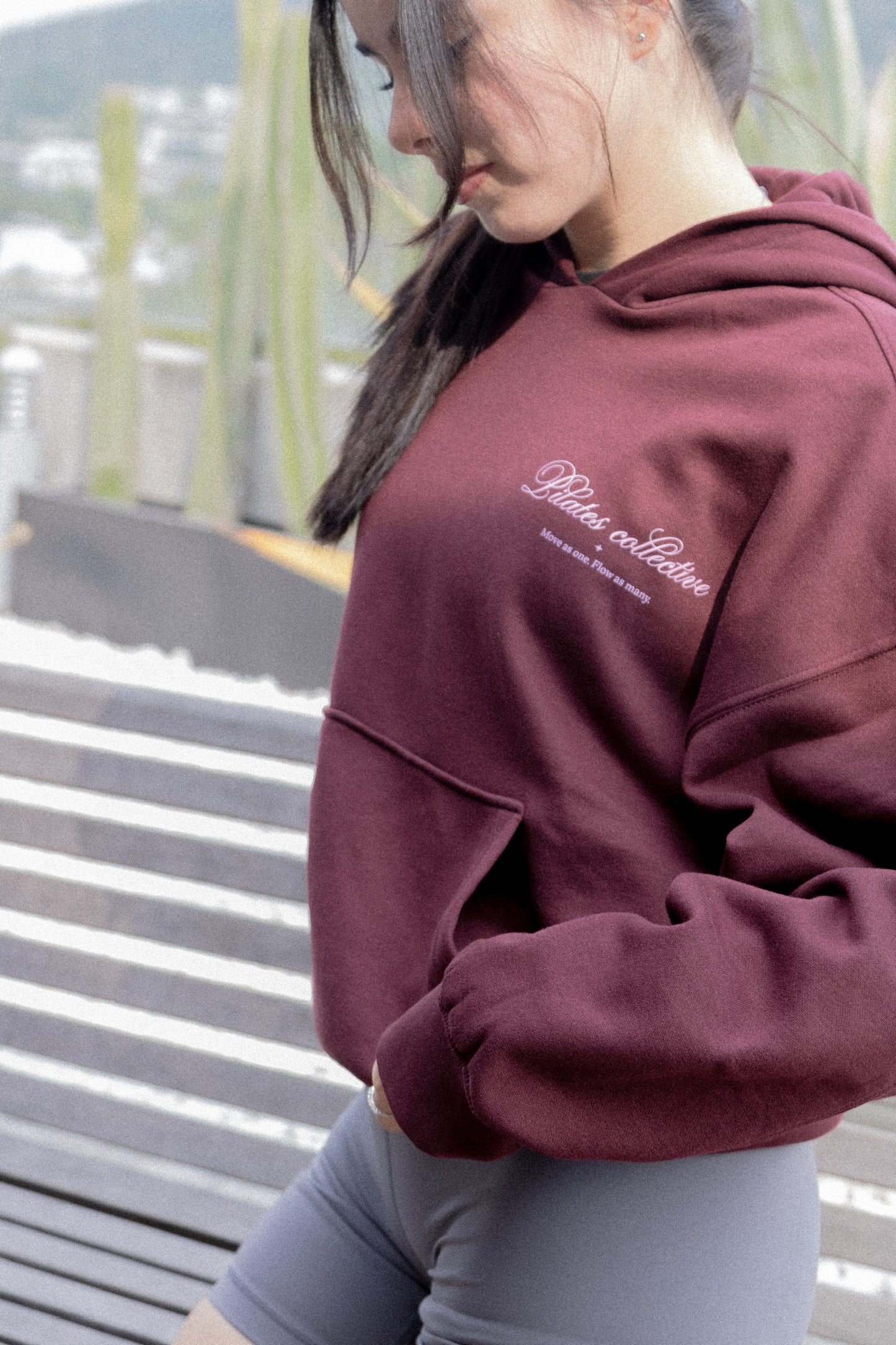 Burgundy Pilates Collective Hoodie 🍷