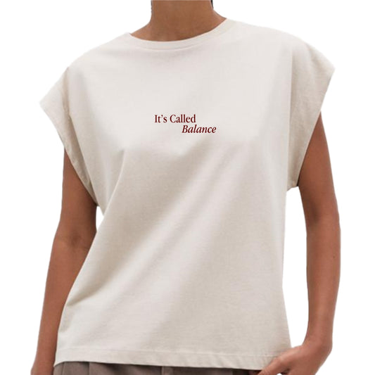 Sleeveless Cream Colored T shirt