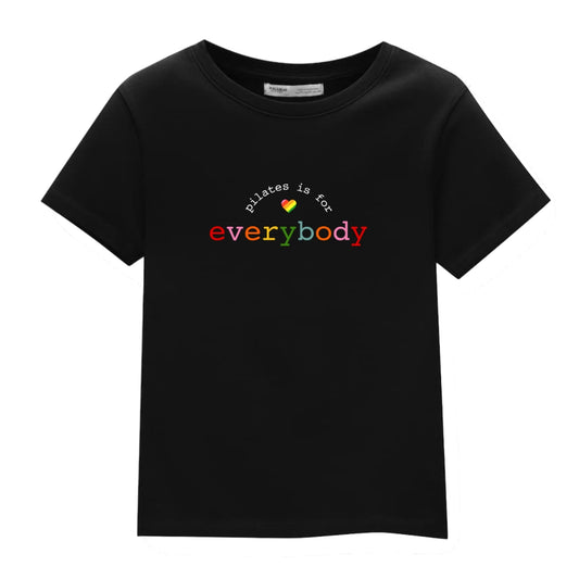 Basic cropped black t shirt