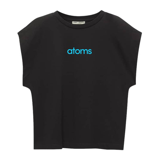 Black Sleeveless with blue print