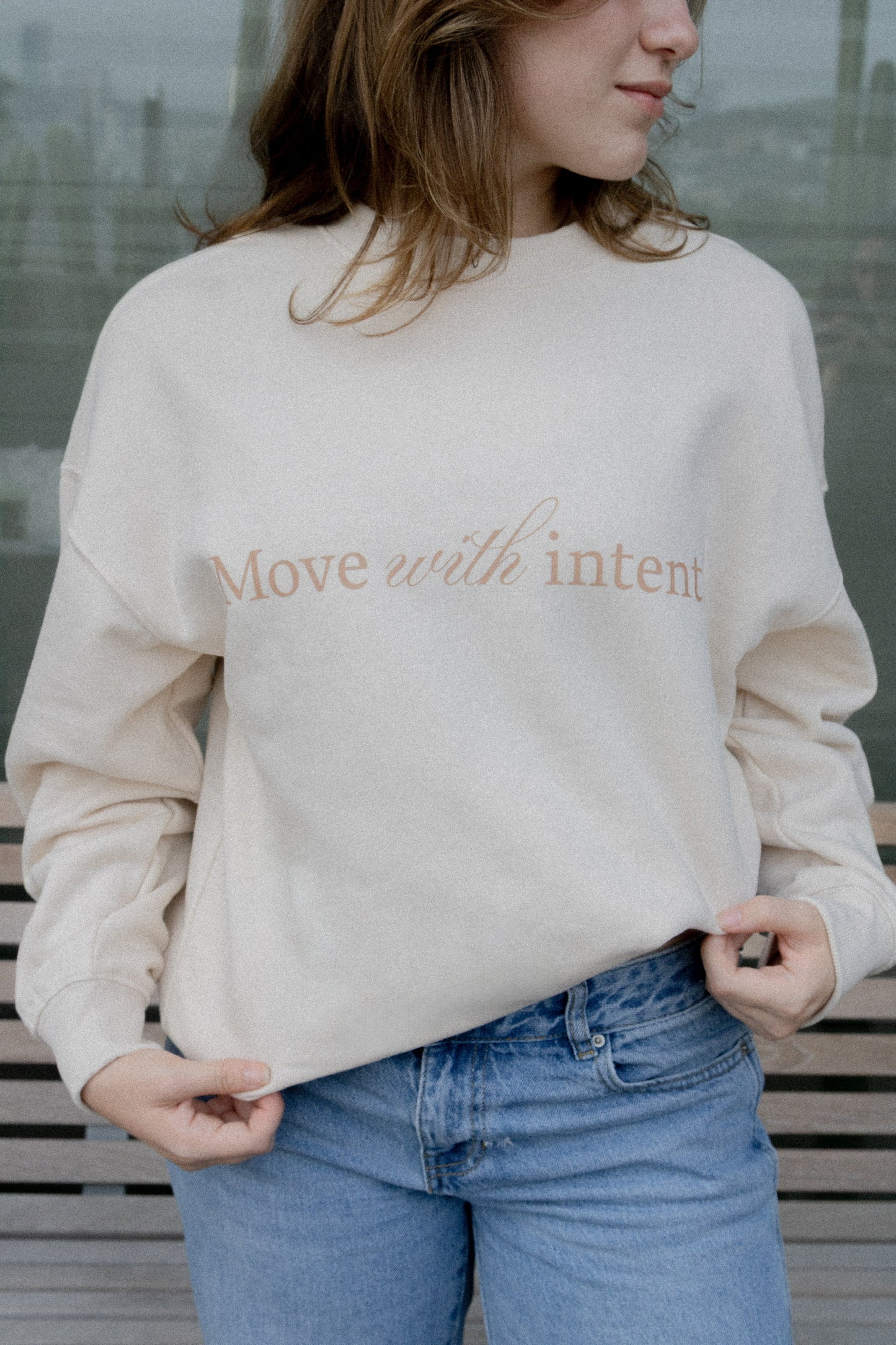 Move with intention crewneck 💫