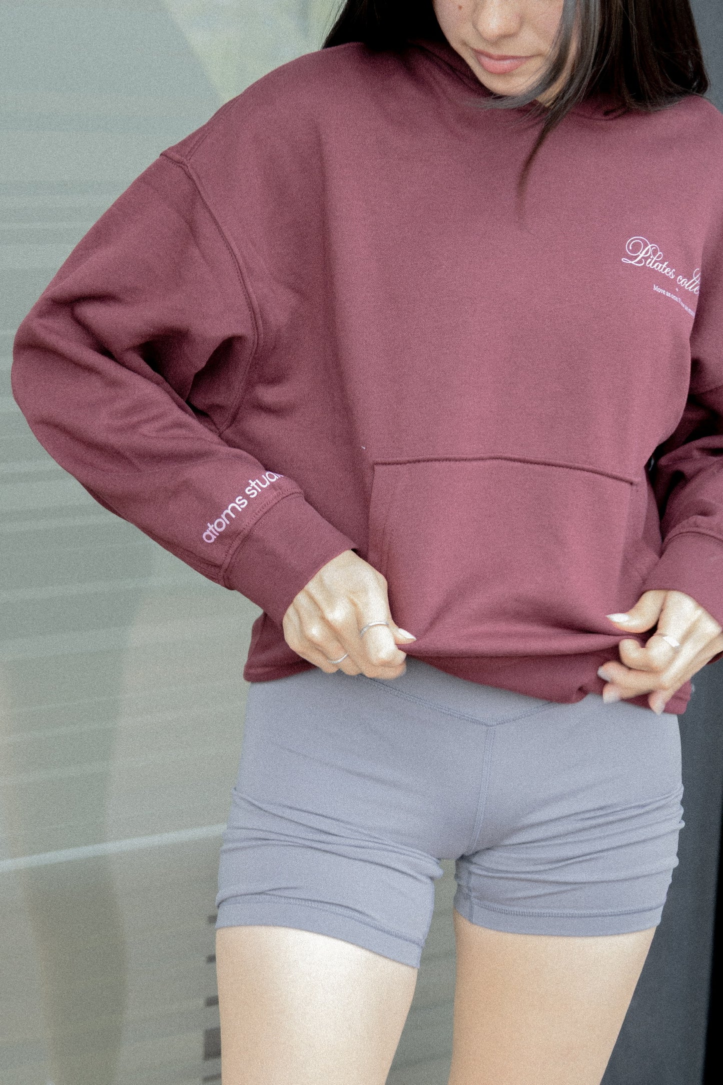Burgundy Pilates Collective Hoodie 🍷