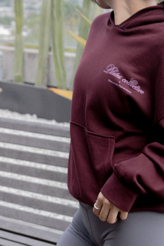 Burgundy Pilates Collective Hoodie 🍷