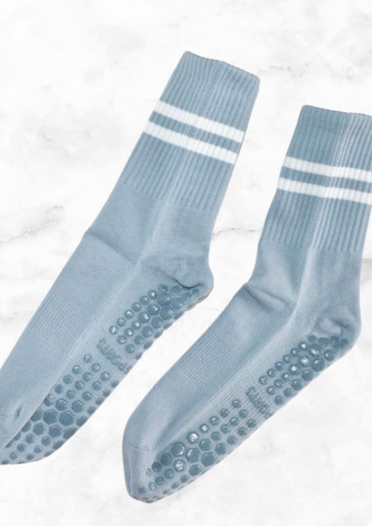 Baby blue striped socks
